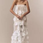 Athena Strapless 3D Floral High-Low Dress Thumbnail 1