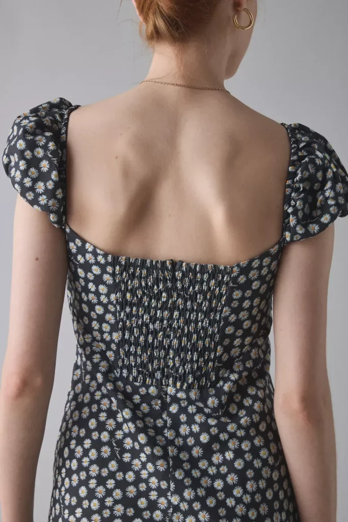 Ditsy Daisy Milkmaid Mini Dress Full Size Image 5