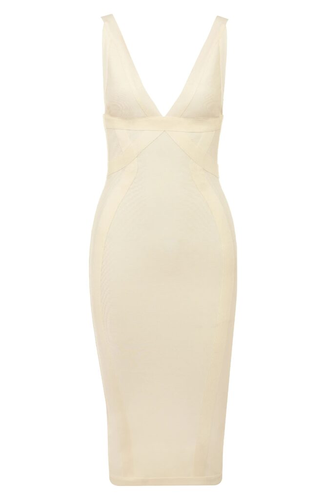 The Classic Midi Bandage Dress Full Size Image 2
