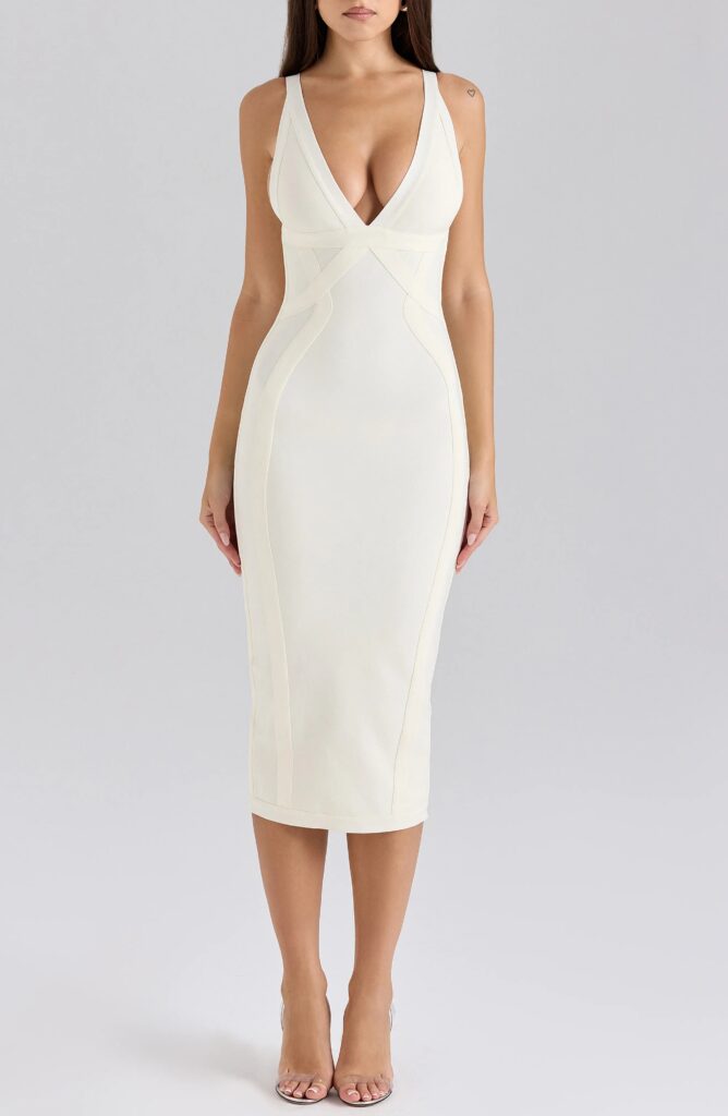 The Classic Midi Bandage Dress Full Size Image 1