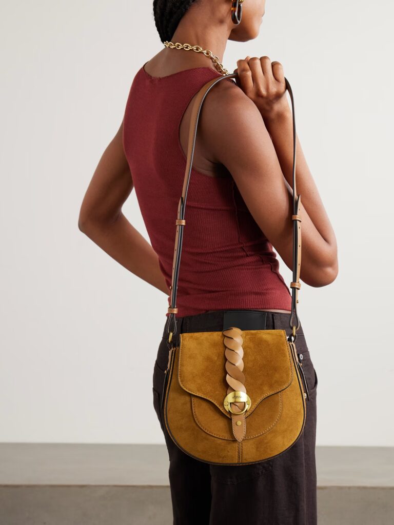 Altay Small Leather-Trimmed Suede Full Size Image 3