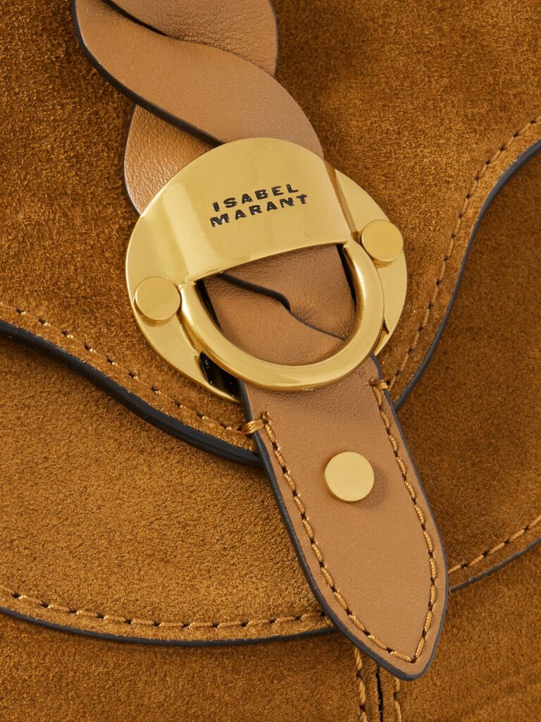 Altay Small Leather-Trimmed Suede Full Size Image 4