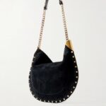 Oskan Leather-Trimmed Tassled Studded Suede Shoulder Bag Thumbnail 2