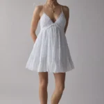 Aria Strappy Tiered Ruffle Babydoll Mini Dress Thumbnail 1