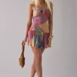 Mackenzie Mesh Drop Waist Mini Dress Thumbnail 1