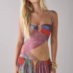 Mackenzie Mesh Drop Waist Mini Dress Thumbnail 2