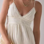Serafina Lace Trim Tiered Babydoll Maxi Dress Thumbnail 5
