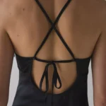 Slip It On Tie-Back Satin Mini Dress Thumbnail 3