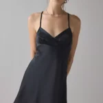 Slip It On Tie-Back Satin Mini Dress Thumbnail 1