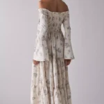 Off-The-Shoulder Bell Sleeve Maxi Dress Thumbnail 3
