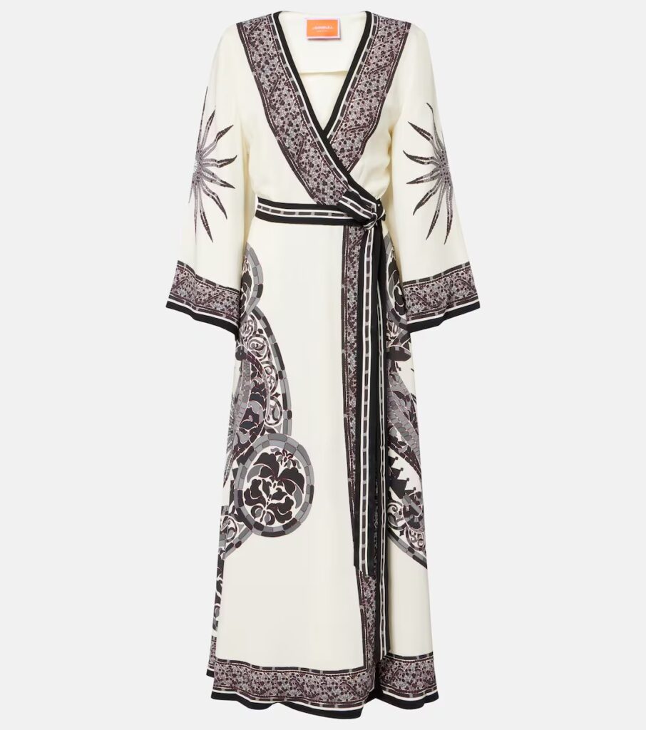 Printed Wrap Dress Full Size Image 5