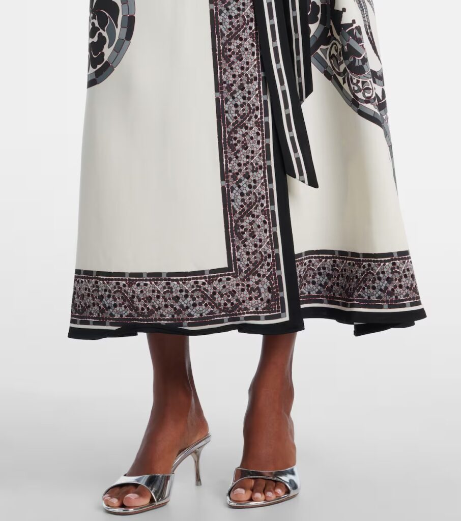 Printed Wrap Dress Full Size Image 2
