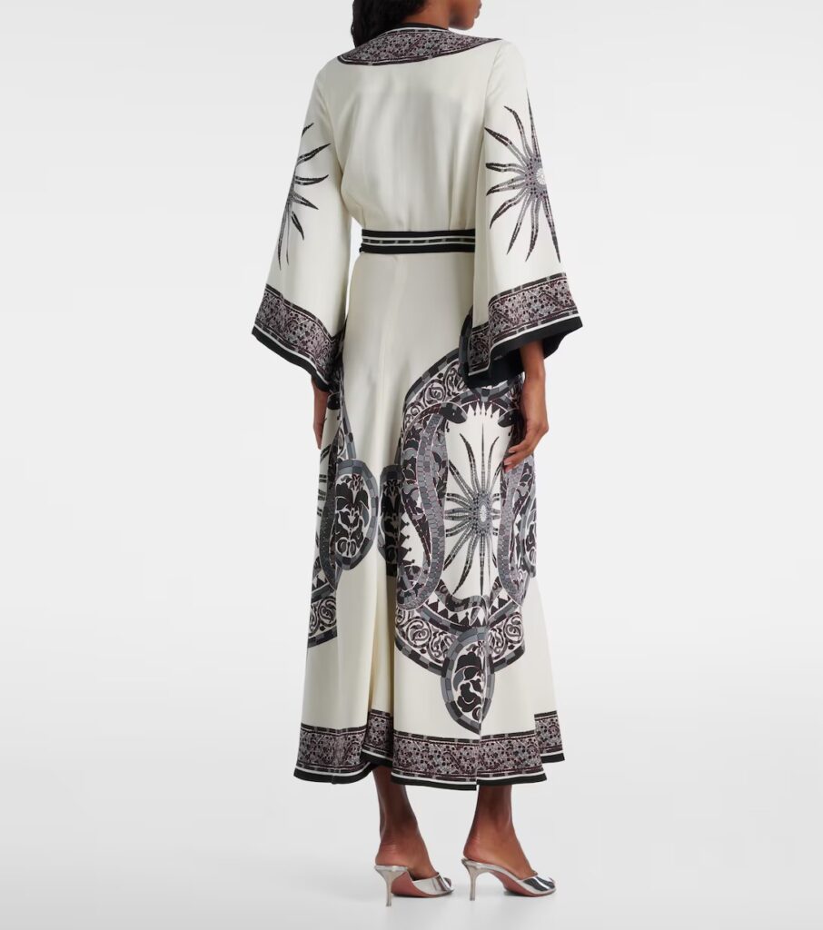 Printed Wrap Dress Full Size Image 4