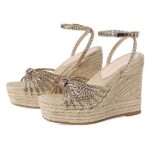 Pamela Mignon 130mm Knot Wedge Sandals Thumbnail 2