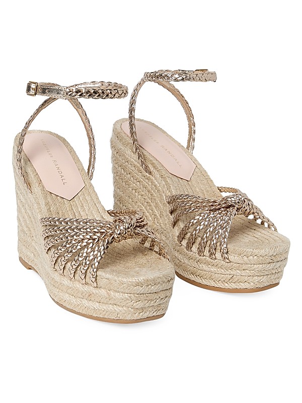 Pamela Mignon 130mm Knot Wedge Sandals Full Size Image 4