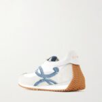 Flow Runner Denim-Trimmed Shell and Suede Sneakers Thumbnail 4