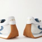 Flow Runner Denim-Trimmed Shell and Suede Sneakers Thumbnail 3