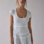 Elisavette Striped Stretch Knit Mini Dress Thumbnail 3