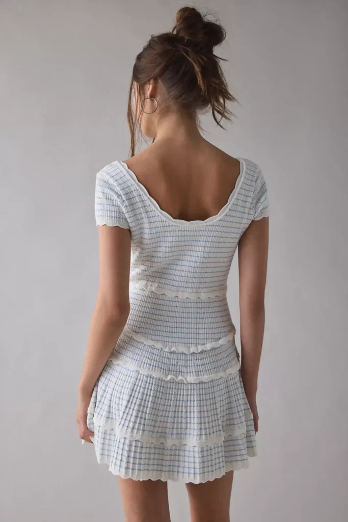 Elisavette Striped Stretch Knit Mini Dress Full Size Image 4