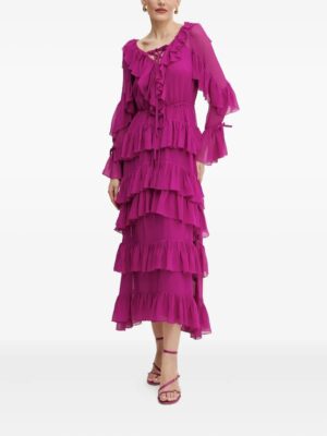 LUISA SPAGNOLI Ruffled Tiered Maxi Dress