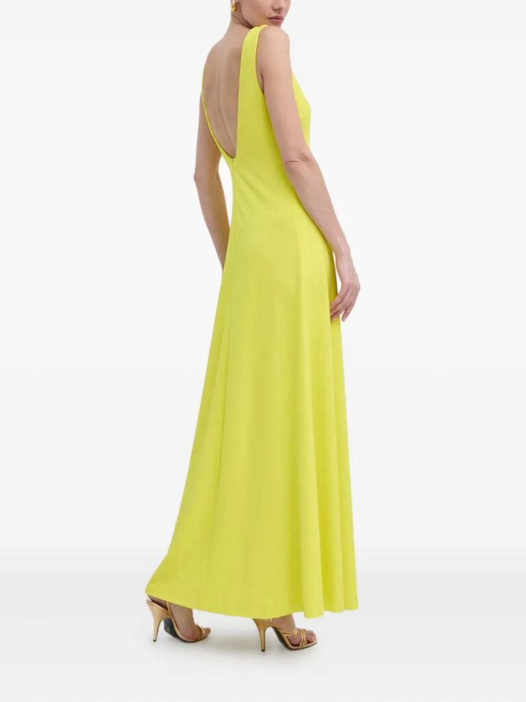 V-Neckline Maxi Dress Full Size Image 3