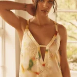 Plunge-Neck Midi Slip Dress Thumbnail 4