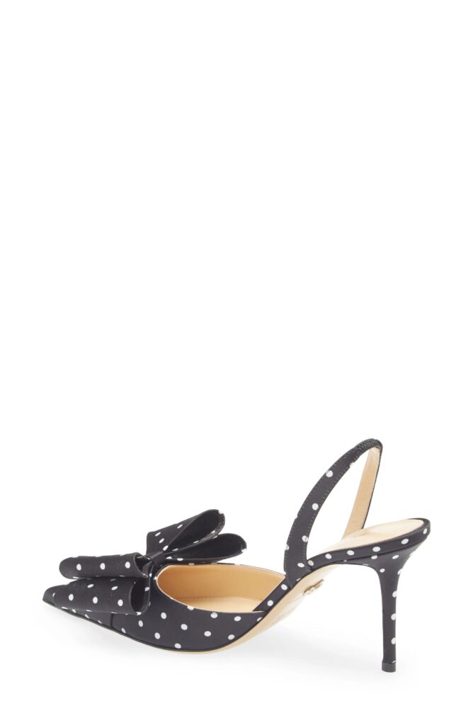 Le Cadeau Bow Polka Dot Slingback Pump Full Size Image 3