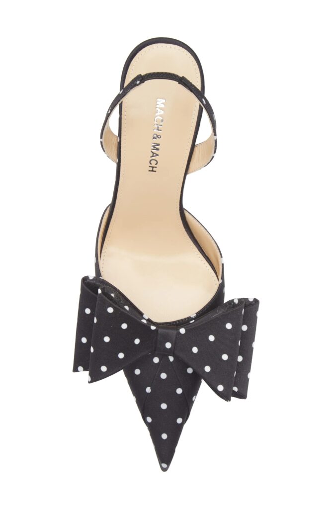 Le Cadeau Bow Polka Dot Slingback Pump Full Size Image 4