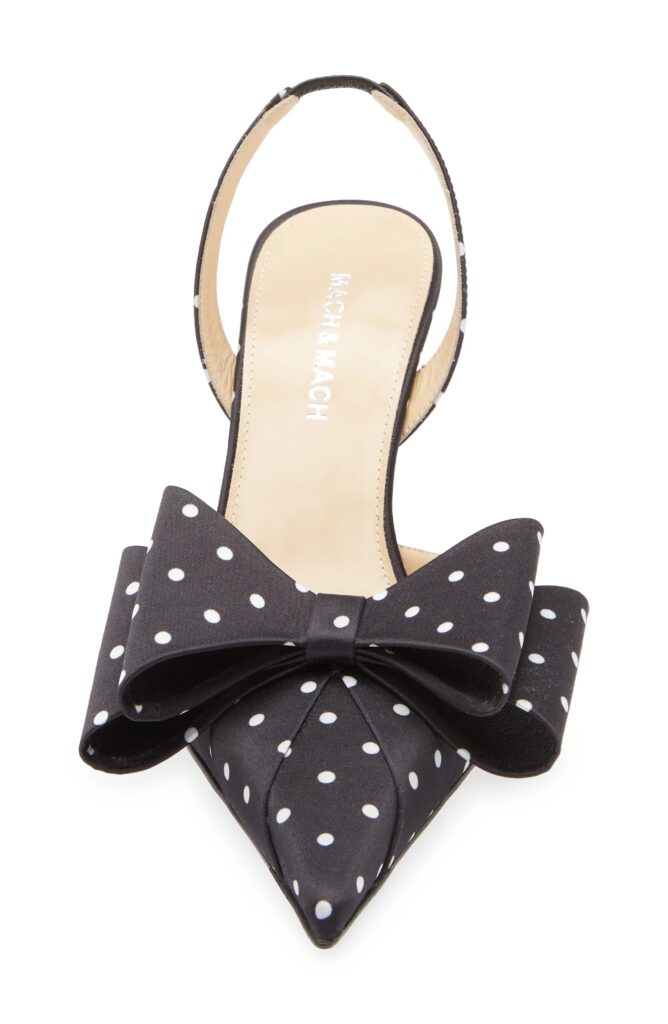 Le Cadeau Bow Polka Dot Slingback Pump Full Size Image 2