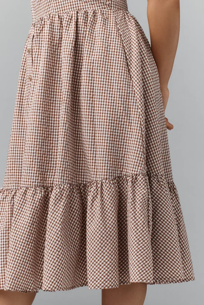 Halter Bow-Front Midi Dress Full Size Image 3