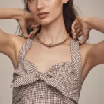 Halter Bow-Front Midi Dress Thumbnail 2