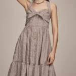 Halter Bow-Front Midi Dress Thumbnail 4