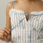 Sleeveless Jacquard Ruffle-Hem Mini Dress Thumbnail 2