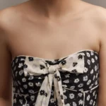 Strapless Bow-Front Swing Mini Dress Thumbnail 3