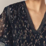 V-Neck Lurex Tiered Mini Dress Thumbnail 2