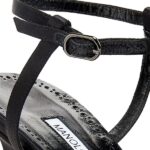 Sufik Satin Embellished T-Strap Pumps Thumbnail 4