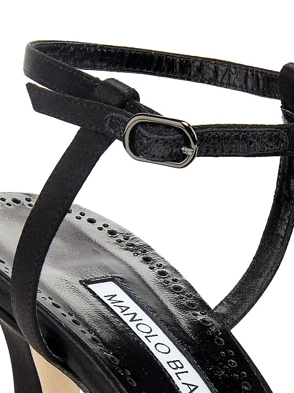 Sufik Satin Embellished T-Strap Pumps Full Size Image 4