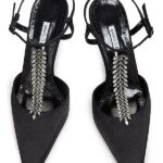 Sufik Satin Embellished T-Strap Pumps Thumbnail 2