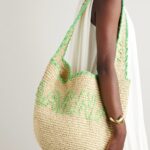 Embroidered Raffia Tote Thumbnail 3
