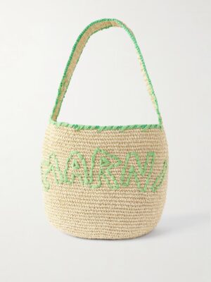 MARNI Embroidered Raffia Tote