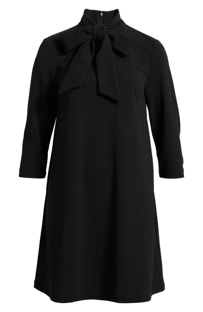 Bow Neck Stretch Deco Crepe Shift Top Full Size Image 5