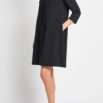 Bow Neck Stretch Deco Crepe Shift Top Thumbnail 2