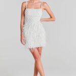 Carrie Feather & Bead Cocktail Minidress Thumbnail 1
