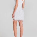 Carrie Feather & Bead Cocktail Minidress Thumbnail 3
