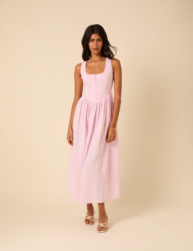 Drop Waist Cora Midi Dress Full Size Image 1