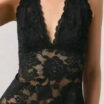 Jena Sheer Lace Halter Slip Thumbnail 4