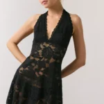 Jena Sheer Lace Halter Slip Thumbnail 3