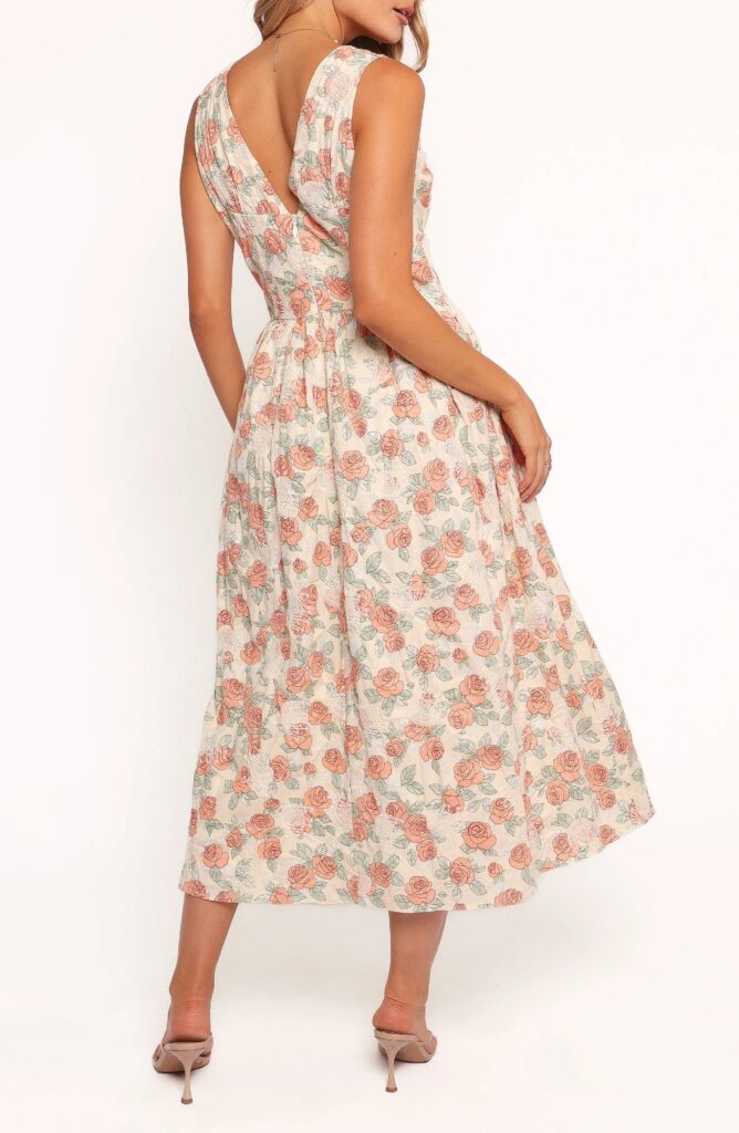 Velda Floral Cotton Midi Dress Full Size Image 5
