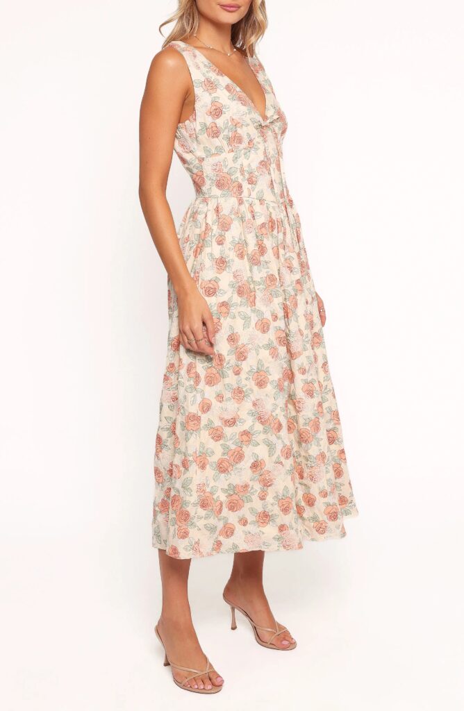 Velda Floral Cotton Midi Dress Full Size Image 2