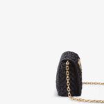 Logo-Plaque Raffia-Effect Woven Shoulder Bag Thumbnail 3